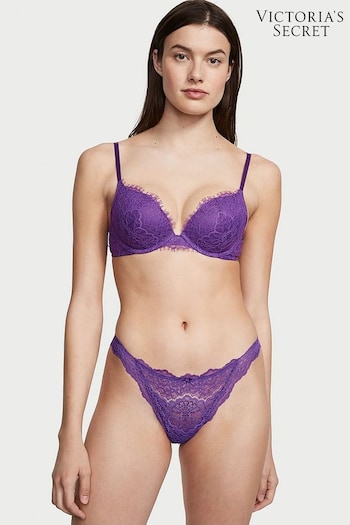 Victoria's Secret Violetta Purple Lace Thong Knickers (K43904) | £14