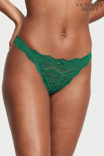 Victoria's Secret Spruce Green Lace Thong Knickers (K43906) | £14