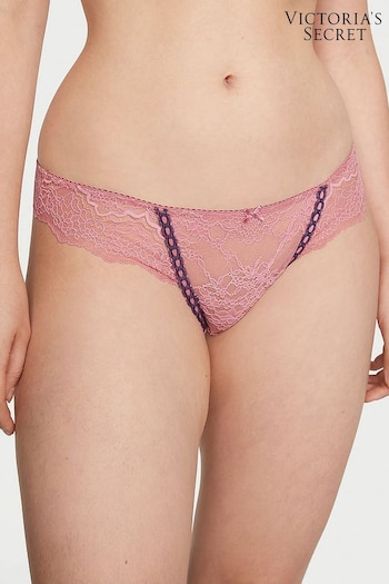 Victoria's Secret Dusk Mauve Pink Ribbon Slot Thong Knickers (K43938) | £14