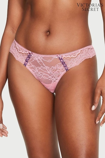 Victoria's Secret Dusk Mauve Pink Ribbon Slot Cheeky Knickers (K43940) | £14