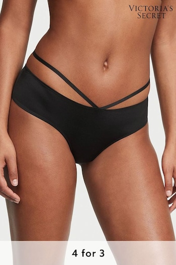 Victoria's Secret Black Smooth Cheeky So Obsessed Strappy Cheeky Panty (K43944) | £14