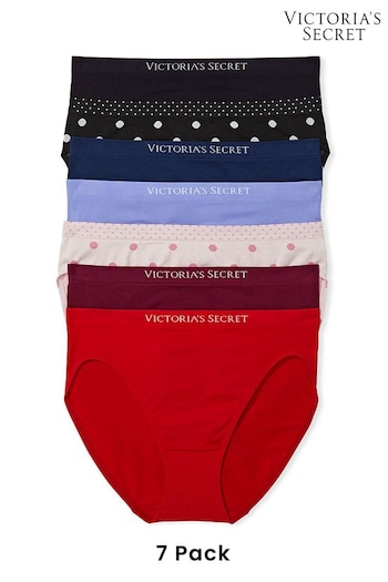 Victoria's Secret Black/Red/Blue/Pink Brief Knickers Multipack (K43958) | £35