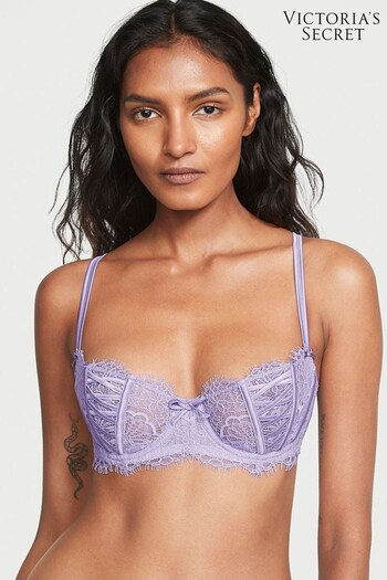 Victoria's Secret Star Lilac Purple Lace Unlined Balcony Bra (K44022) | £45