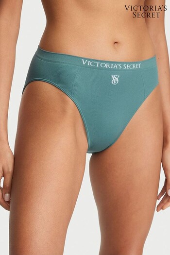 Victoria's Secret French Sage Green Smooth High Leg Brief Knickers (K44025) | £9