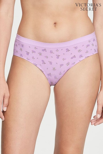 Victoria's Secret Silky Lilac Purple Ditsy Floral Print Hipster Seamless Hipster Knickers (K44026) | £9