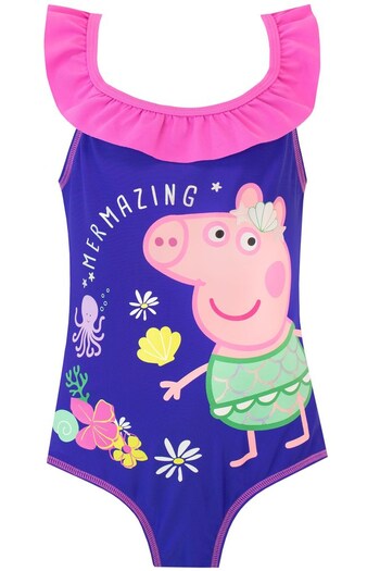 Character Purple - Peppa Pig Frill Detail Swimsuit (K44508) | £17