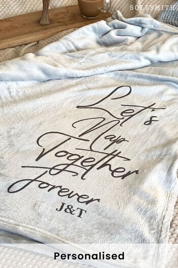 Personalised Lets Nap Together Personalised Blanket by Solesmith (K44545) | £45