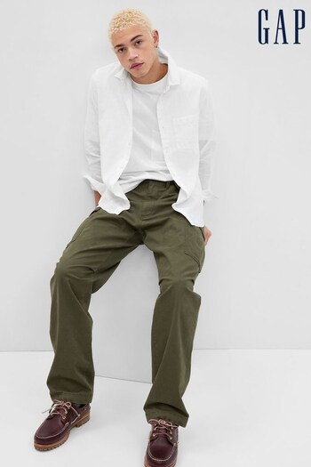 Gap White Linen-Cotton Long Sleeve Shirt (K44786) | £45