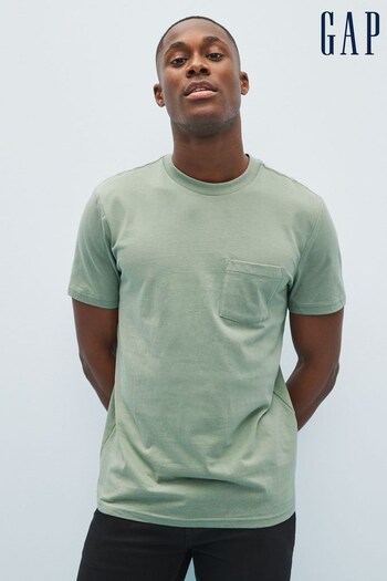 Gap Green Organic Cotton Short Sleeve Pocket Crew Neck T-Shirt (K44806) | £11