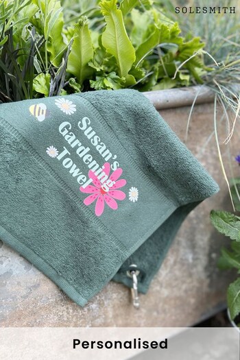 Personalised Floral Gardening Towel by Solesmith (K44876) | £20
