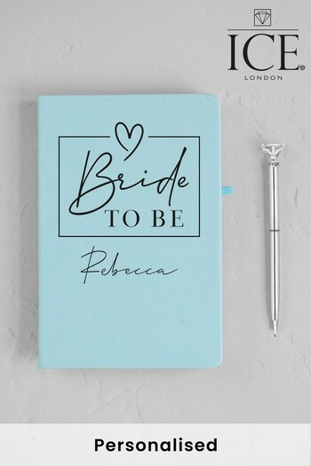 Personalised Bride To Be Notebook and Pen Set bg ICE London (K44962) | £14