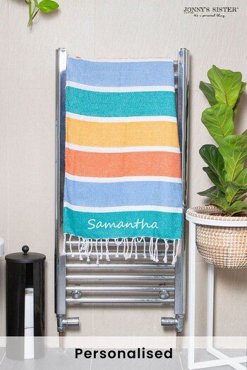 Personalised Striped Beach Towel (K44994) | £30