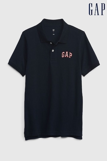 Gap Navy Short Sleeve Polo Shirt (4-13yrs) (K45040) | £14