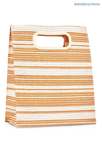 Bath & Body Works White Gold Stripe Gift Bag (K45353) | £8