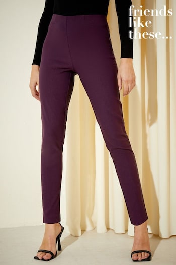 Friends Like These Burgundy Red Sculpting Stretch Trousers (K45359) | £26