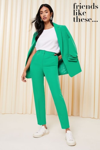 Friends Like These Jade Green Green Tailored Ankle Grazer Trousers (K45375) | £28