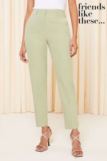 Younger Girls 3mths-7yrs Sage Green Tailored Ankle Grazer Trousers (K45376) | £28