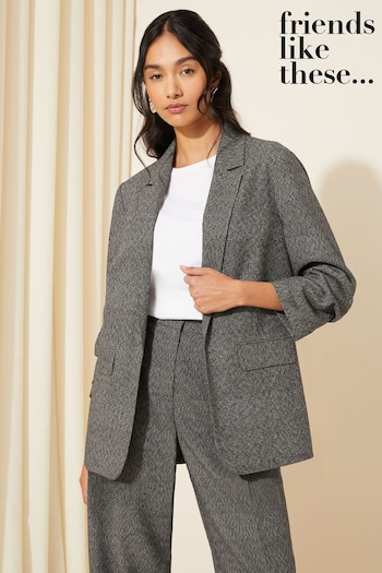 Criminal Damage Sort-grå sweatshirt med farveblok Grey Edge to Edge Tailored Blazer (K45392) | £54