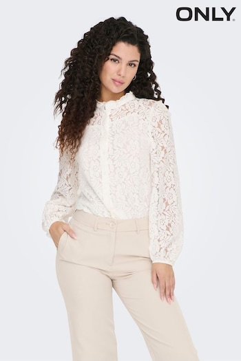 ONLY White Lace Blouse (K45448) | £35