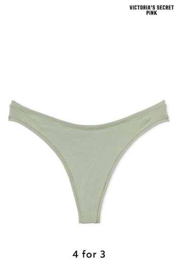Victoria's Secret PINK Iceberg Green Cotton Thong Knickers (K45542) | £9