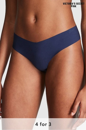 Victoria's Secret PINK Midnight Navy Blue No Show Thong Knickers (K45547) | £9