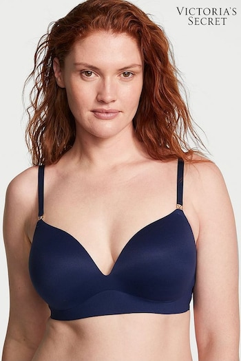 Victoria's Secret Ensign Navy Blue Smooth Non Wired Push Up Bra (K45596) | £45