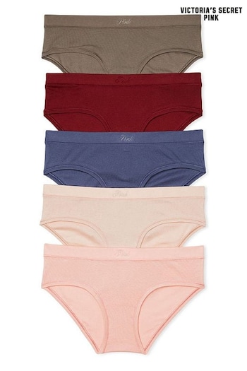 Victoria's Secret PINK Brown/Blue/Red/Pink Hipster Knickers Multipack (K45613) | £27