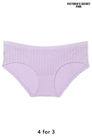 Victoria's Secret PINK Pastel Lilac Purple Cable Knit Seamless Hipster Knickers (K45626) | £9