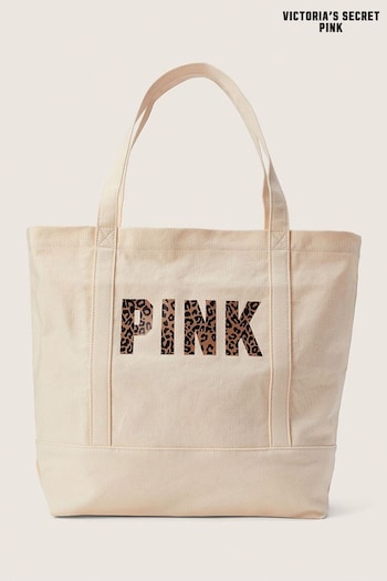 Victoria's Secret PINK Natural Cream Tote Shopper Bag (K45670) | £20