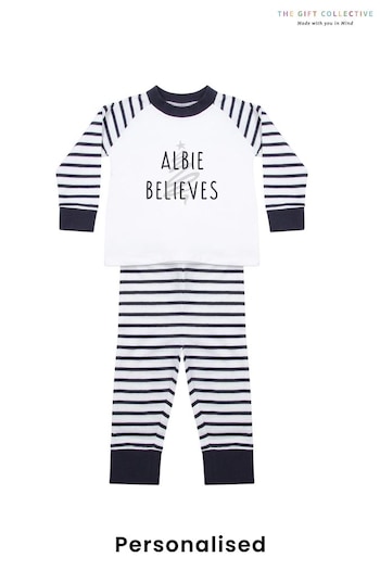 Navy Believe Chistmas Pyjamas by The Gift Collective (K45686) | £22