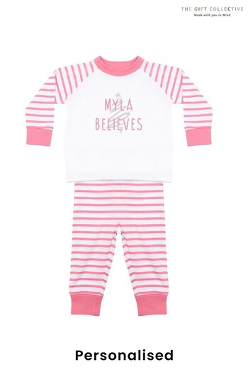 Pink Believe Chistmas Pyjamas by The Gift Collective (K45704) | £22