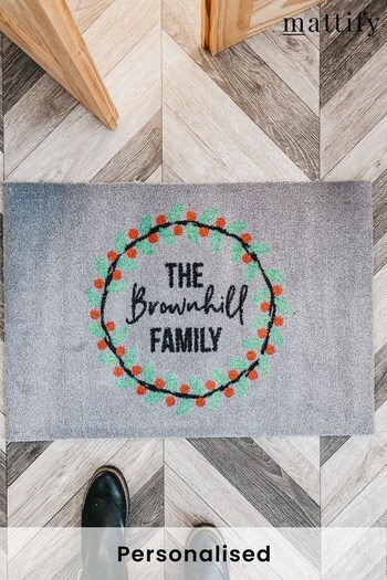 Christmas Wreath Doormat by The Gift Collective (K45713) | £55