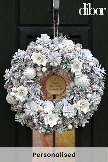 Personalised Morning Frost Wreath by Dibor (K45738) | £28