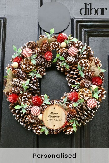 Personalised Candy Cane Wreath by Dibor (K45739) | £28