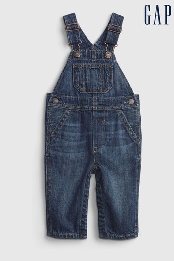 Gap Blue Denim Baby Dungarees (K45915) | £28