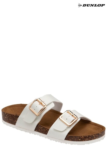 Dunlop Cream Double Strap Slider And Buckle Footbed Mule (K46513) | £35