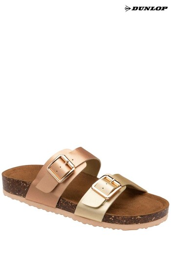 Dunlop Gold Double Strap Slider And Buckle Footbed Mule (K46523) | £35
