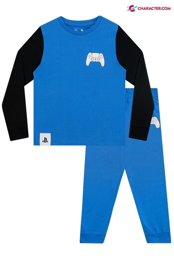 Character Blue Long Sleeve Pyjama Set (K46740) | £19
