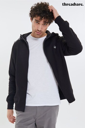 Threadbare Black Snood Zip Through Hoodie (K47230) | £30