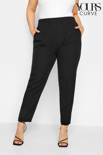 Yours Curve Black Tapered Trouser (K47435) | £27