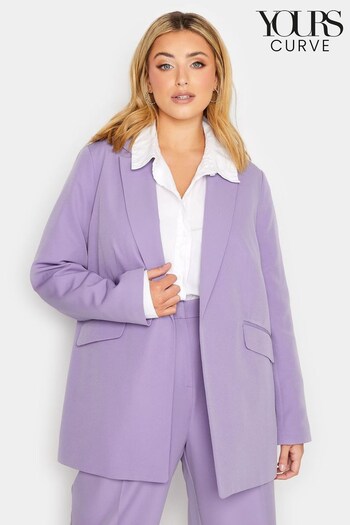 Yours Curve Purple Tailored Blazer (K47505) | £43