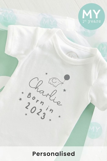 Personalised Born in 2023 Bodysuit by My First Years (K47632) | £15