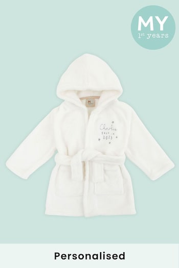 Personalised Born in 2023 Fleece Robe by My First Years (K47637) | £28