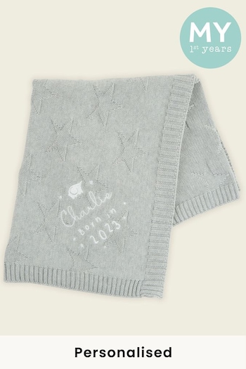 Personalised Born in 2023 Jacquard Star Blanket by My First Years (K47638) | £32