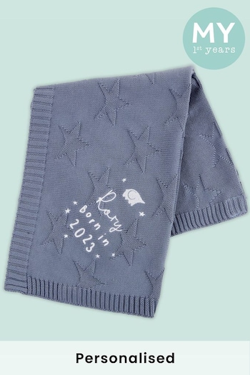 Personalised Born in 2023 Jacquard Star Blanket by My First Years (K47639) | £32