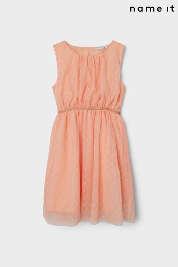 Name It Peach Nectar Tulle Dress (K47655) | £19