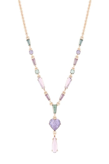 Lipsy Jewellery Rose Gold Pastel Hearts Y Necklace (K48006) | £22