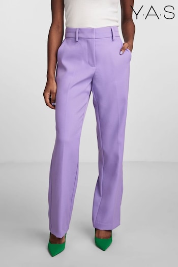Y.A.S Lilac Wide Leg Tailored Trousers (K48218) | £48