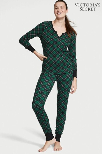 Victoria's Secret Spruce Green Tartan Long Pyjamas (K48620) | £49