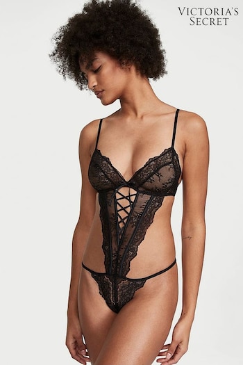 Victoria's Secret Black Soft Cup Crotchless Bodysuit (K48635) | £45